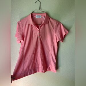 Tehama Pink Women's Gold Polo Shirt - Size M